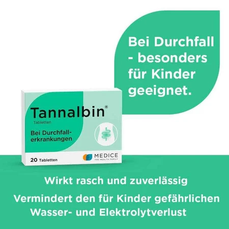 Tannalbin® Comprimés contre la diarrhée, 50 comprimés