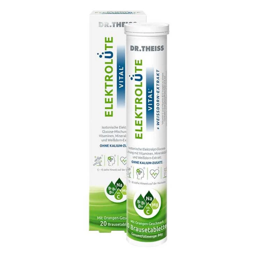 Dr. Theiss Elektrolüte Vital, comprimidos efervescentes, 20 comprimidos efervescentes