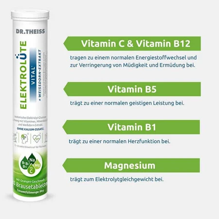 Dr. Theiss Elektrolüte Vital, comprimidos efervescentes, 20 comprimidos efervescentes