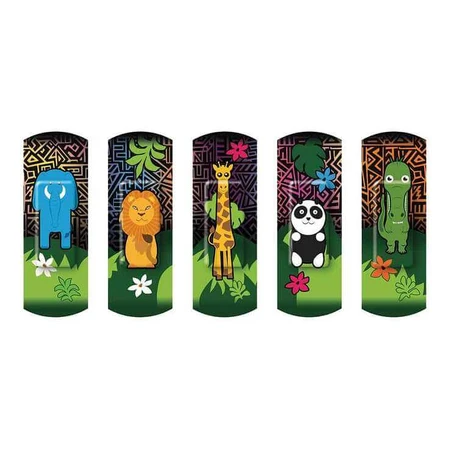 Nexcare Happy Kids Animal-Printed Band-Aid Strips, 2 Sizes, 20 Band-Aids