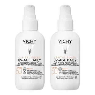 Vichy Capital Soleil UV-Age Daily SPF 50+, 2 x 80 ml vloeibaar