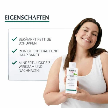 Eucerin Dermocapillaire Anti-Dandruff Gel Shampoo, 2 x 250 ml Shampoo