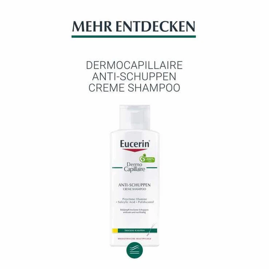 Eucerin Dermocapillaire Anti-Dandruff Gel Shampoo, 2 x 250 ml Shampoo