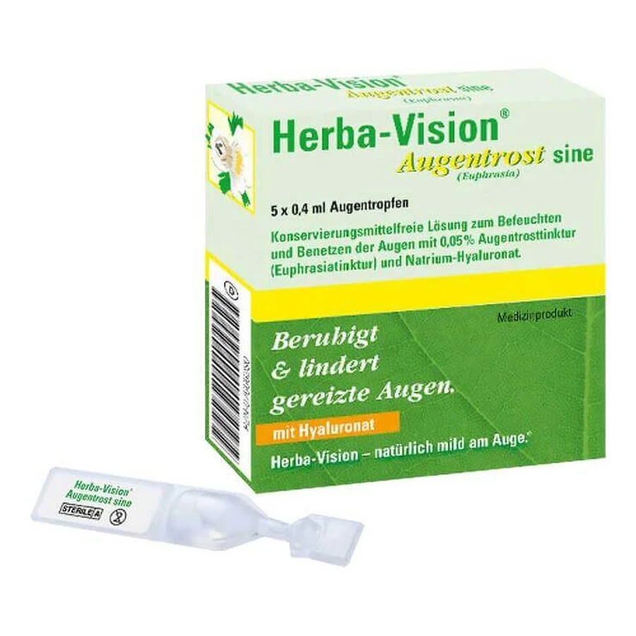 Gotas oftálmicas Herba-Vision® Eyebright, 3 envases de 20 gotas de 0,4 ml