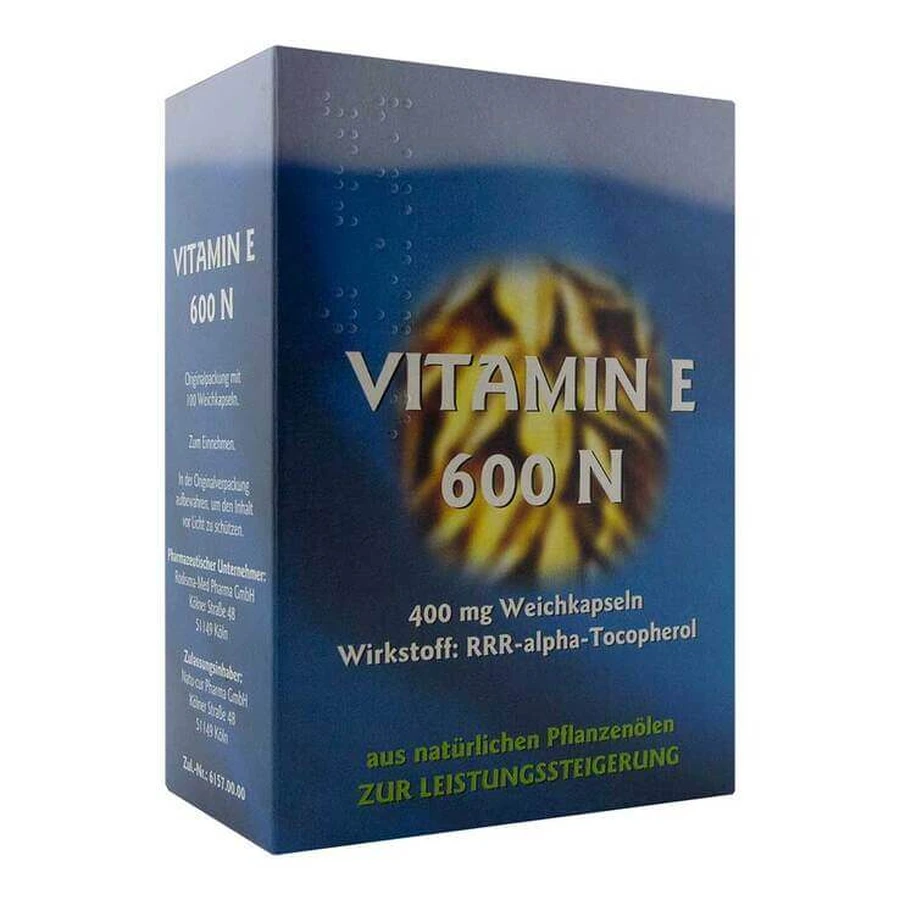 Vitamine E 600 N Softgels, 100 softgels