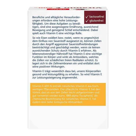Doppelherz® aktiv Vitamine E 600 N Softgels, 40 capsules