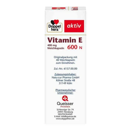 Doppelherz® aktiv Vitamine E 600 N Softgels, 40 capsules