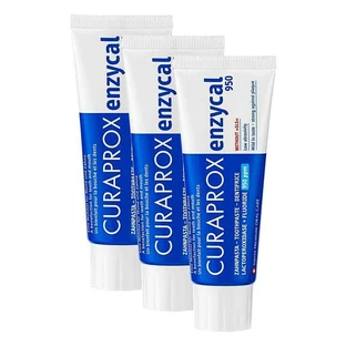 Curaprox Enzycal 950 Fluoride Extra Mild Toothpaste, 3 x 75 ml, n.v.