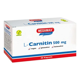 Megamax L-Carnitine 500 mg Chewable, 60 Capsules