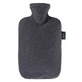 Fashy Hot Water Bottle Cover, Solid Color, Anthracite, 1 pc. (as available)