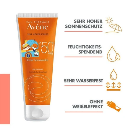 Avene Children's Sunscreen SPF 50+, 2 x 250 ml bottles