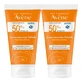 Crème solaire Avène SPF 50+ sans parfum, lot de 2 x 50 ml
