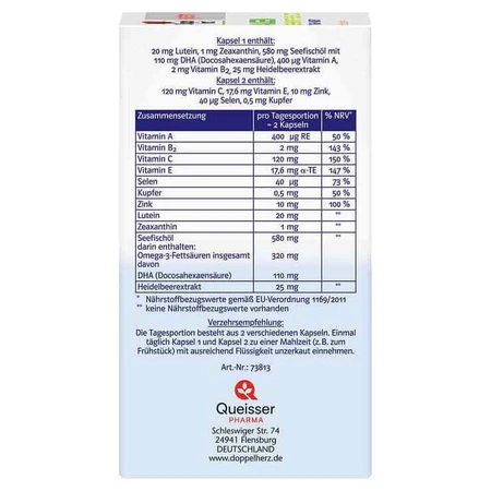 Doppelherz Eye Health + Protection Capsules, 3 x 120 capsules