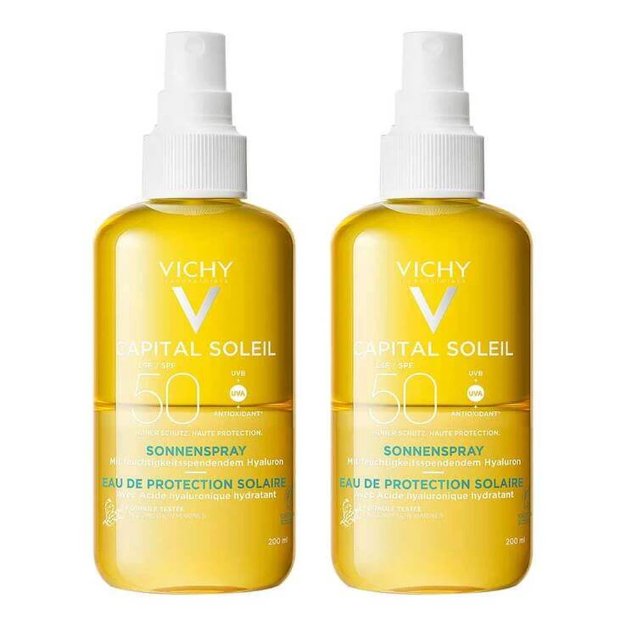 Vichy Capital Soleil Sun Spray + Hyaluronic Acid SPF 50, 2x200 ml Spray