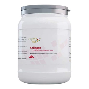 Bebida de colágeno en polvo, grosella roja, 400 g de polvo