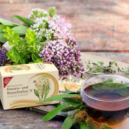 H&S Hoest- en Bronchiale Thee N Filterzakjes, 20 filterzakjes van 2,0 g