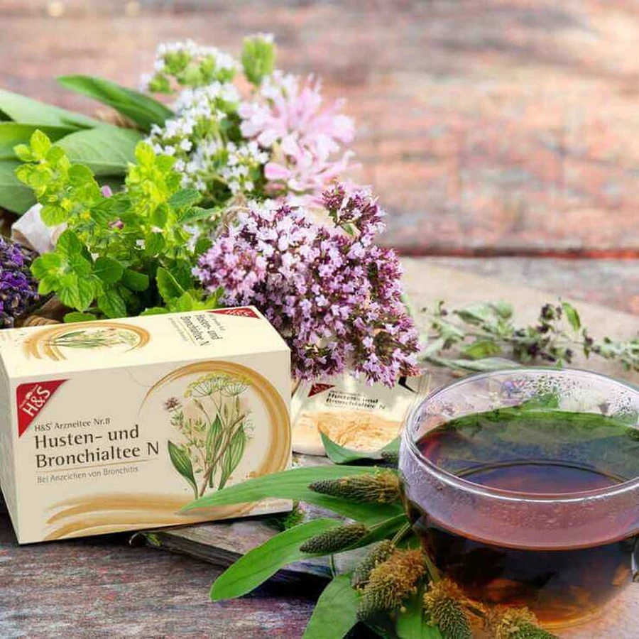 H&S Hoest- en Bronchiale Thee N Filterzakjes, 20 filterzakjes van 2,0 g