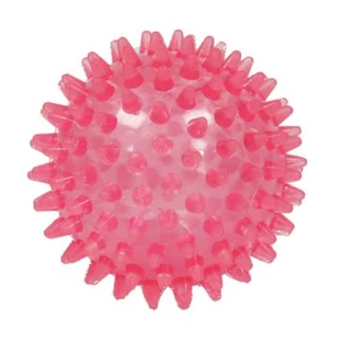 Pallina a forma di riccio, 9 cm, rossa e trasparente, 1 pezzo, così com’è