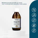 Omega-3 NAT. Huile de poisson 2 450 mg, saveur orange-citron, 200 ml d'huile