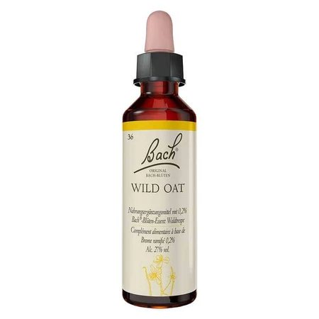 Fleurs de Bach n° 36 « Wild Oat » (Avoine sauvage), flacon de 20 ml