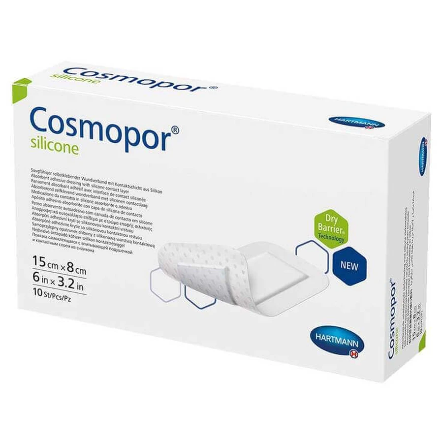 Pansament din silicon Cosmopor® 8x15 cm, pachet de 25 de pansamente