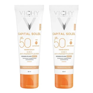 Crème anti-taches Vichy Idéal Soleil SPF 50+, 2 tubes de 50 ml