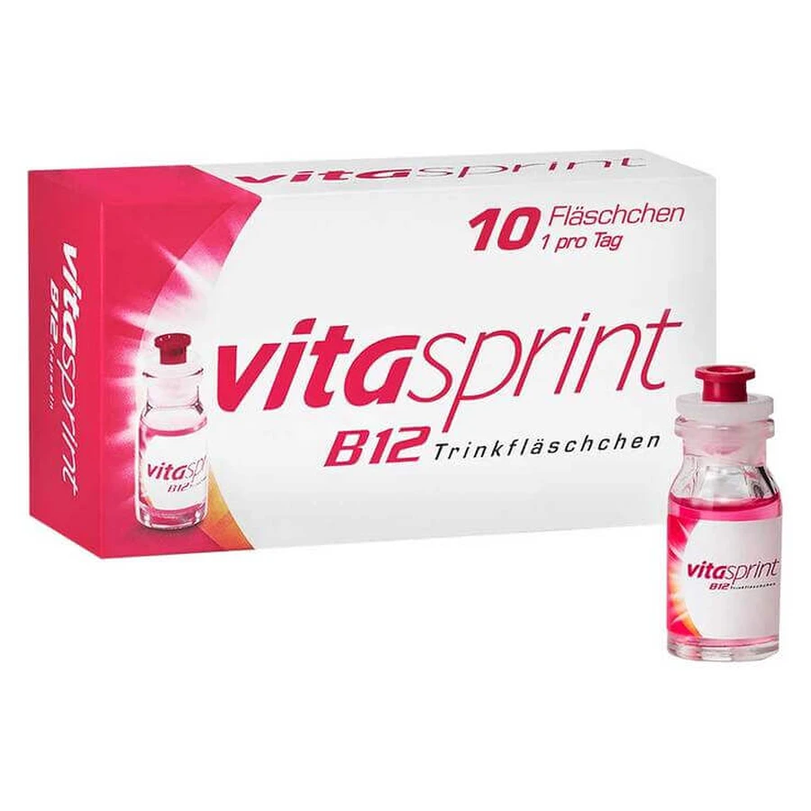 vitasprint B12 Drink Vials with Vitamin B12 for More Energy, 34 Drink Vials
