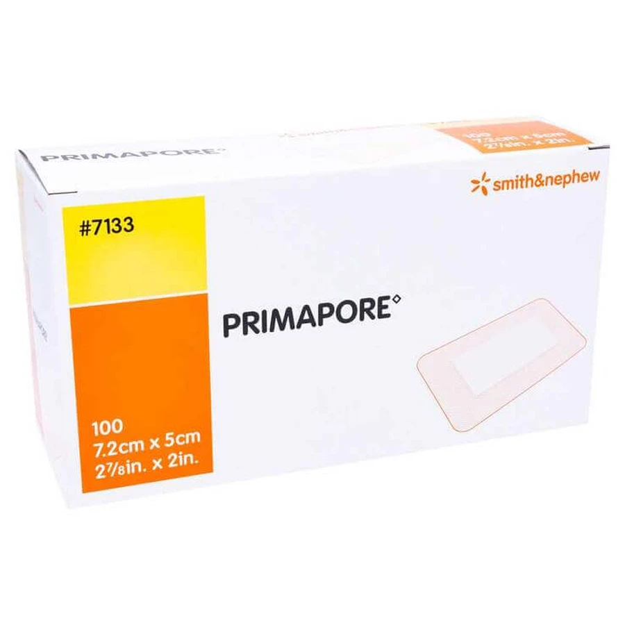Pansament Primapore 5x7,2 cm, steril, pachet de 100 de pansamente