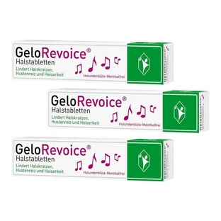 GeloRevoice keelpastilles met vlierbloesem (zonder menthol) tegen heesheid, 3 x 20 pastilles