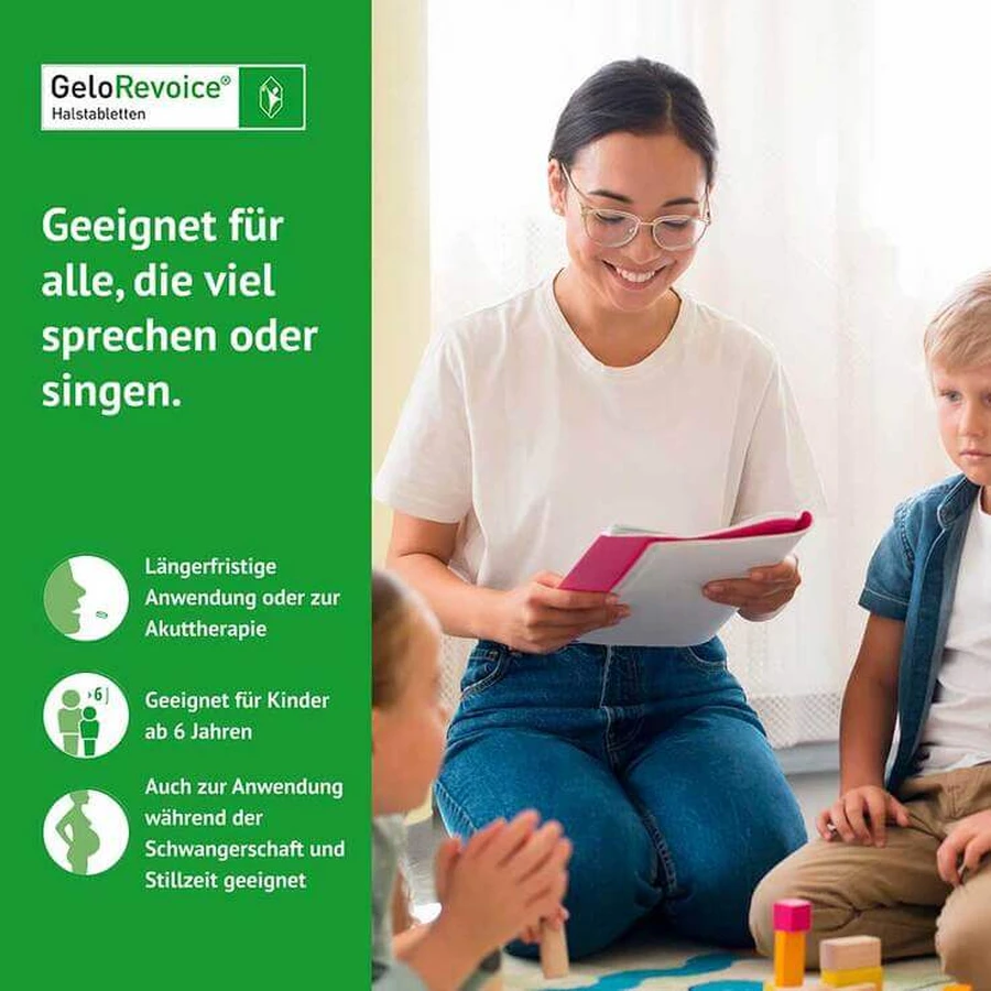 GeloRevoice keelpastilles met vlierbloesem (zonder menthol) tegen heesheid, 3 x 20 pastilles