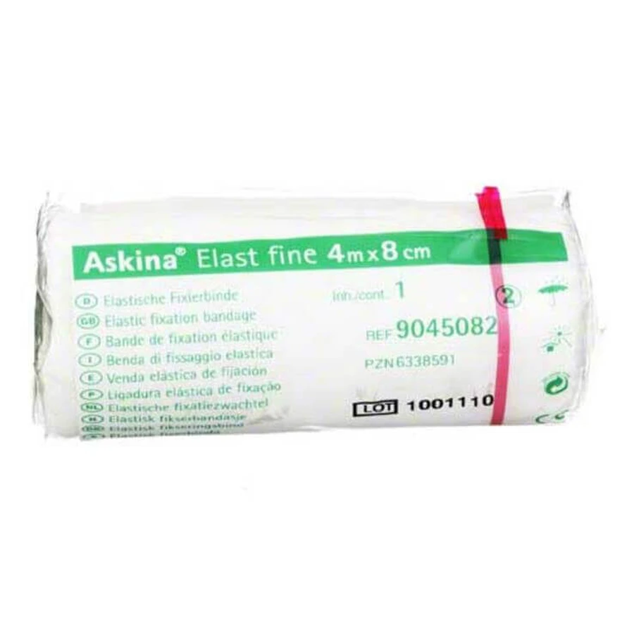 Askina Elast Fine Bandage, 4 m x 8 cm, cellophane-wrapped, 1 bandage