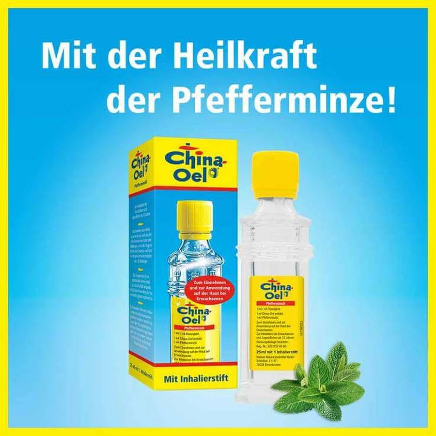 Chinese Oil with Inhaler, 25 ml Essential Oil