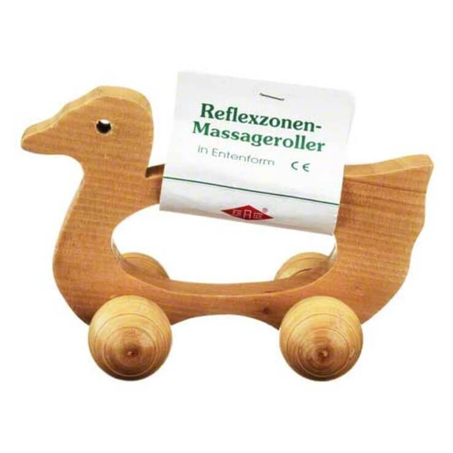 Houten massageroller, 4 rollers, 1 stuk, n.v.t.
