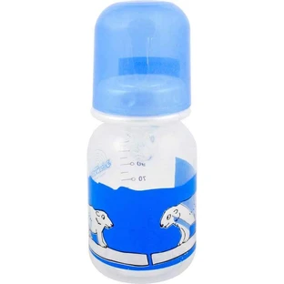 Bouteille de lait, 125 ml, polypropylène, motifs variés, 1 pièce, en l'état