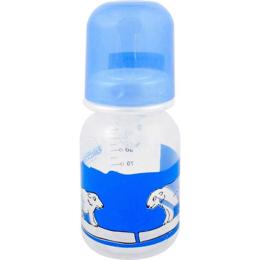 Bouteille de lait, 125 ml, polypropylène, motifs variés, 1 pièce, en l'état