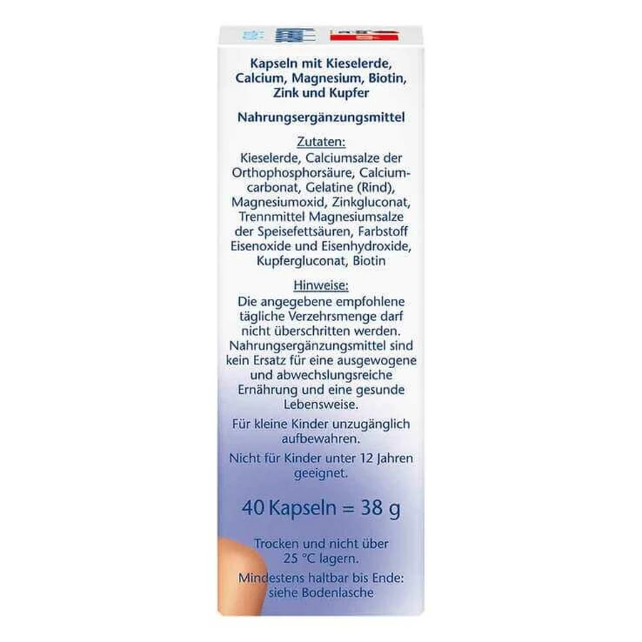 Doppelherz Silica + Biotine + Zink-capsules, 60 capsules