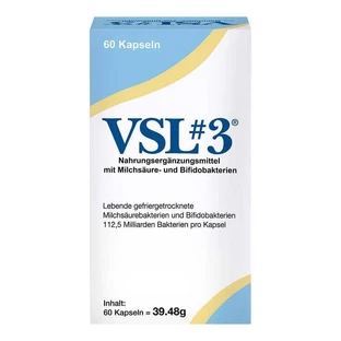 VSL3 : gélules à forte dose d'acide lactique et de bifidobactéries, 60 gélules