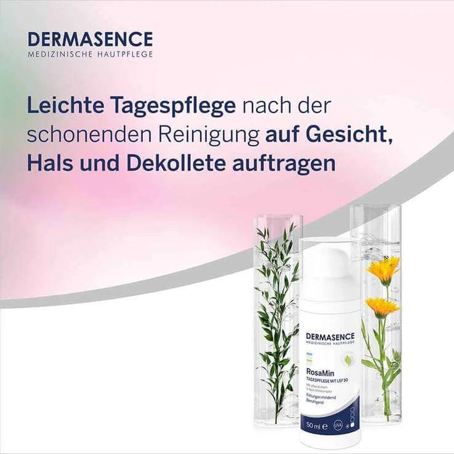 Dermasence Rosamin Crema de día SPF 50, emulsión, 2 x 50 ml, emulsión