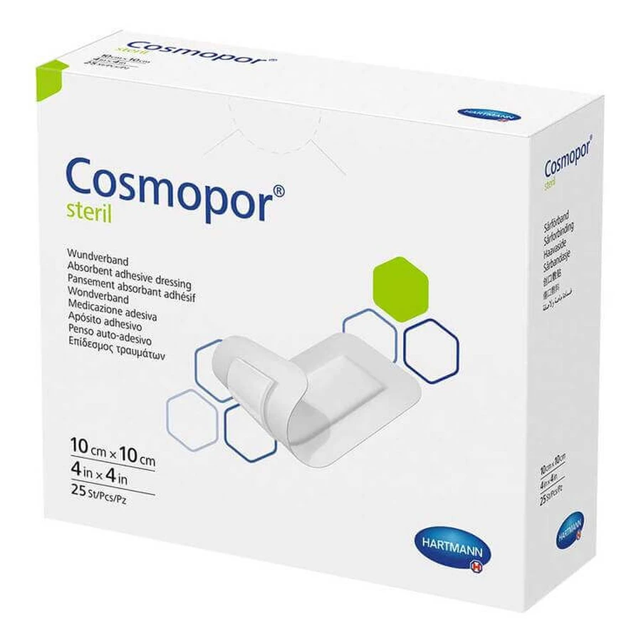 Pansements Cosmopor® stériles 10 x 10 cm, boîte de 25