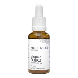 Moleqlar Vitamina D3 / K2 1000 UI + 20 µg, gotas, frasco de 20 ml