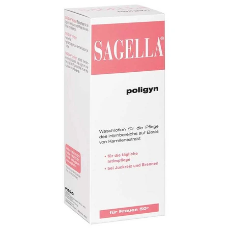 Sagella Poligyn, gel intime pour femmes de plus de 50 ans, lot de 2 flacons de 500 ml