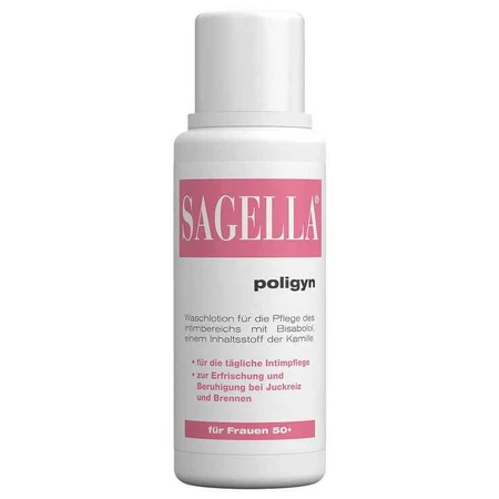 Sagella Poligyn, gel intime pour femmes de plus de 50 ans, lot de 2 flacons de 500 ml