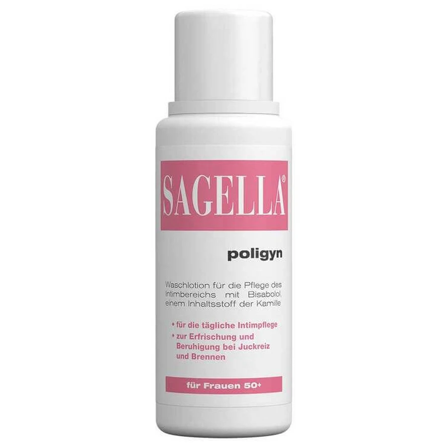 Sagella Poligyn, gel intime pour femmes de plus de 50 ans, lot de 2 flacons de 500 ml