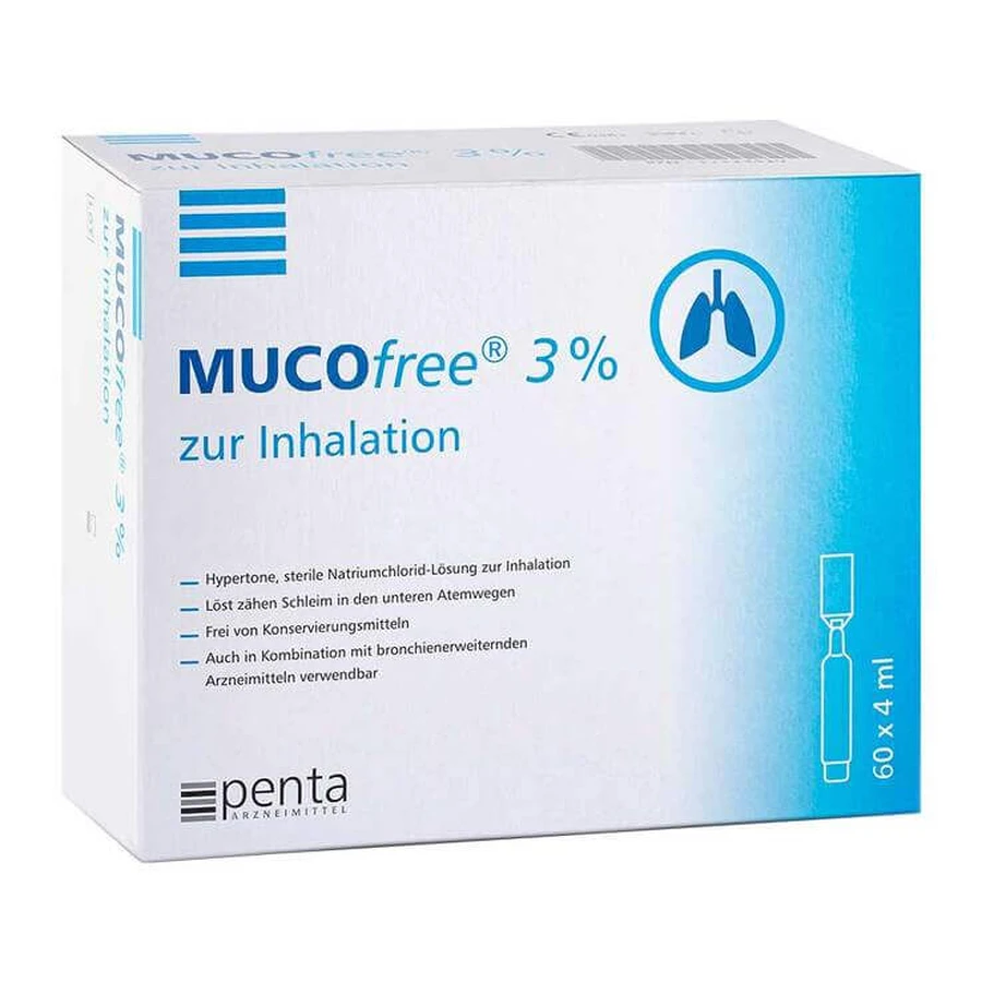 Mucofree 3 % pour inhalation, 20 x 4 ml de solution pour nébuliseur