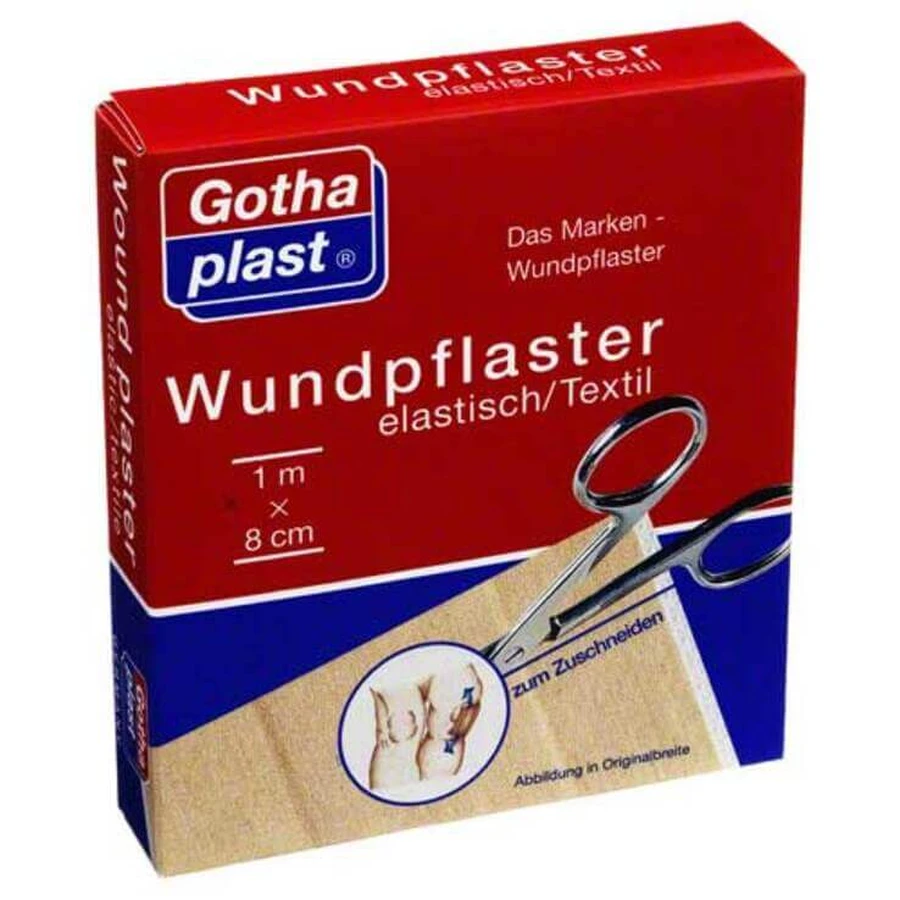 Vendaje elástico Gothaplast, 8 cm x 1 m, precortado, 1 vendaje