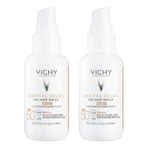 Vichy Capital Soleil UV-Age getinte zonnebrandcrème SPF 50+, 2 x 40 ml vloeibaar