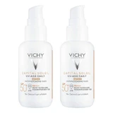 Vichy Capital Soleil UV-Age getinte zonnebrandcrème SPF 50+, 2 x 40 ml vloeibaar