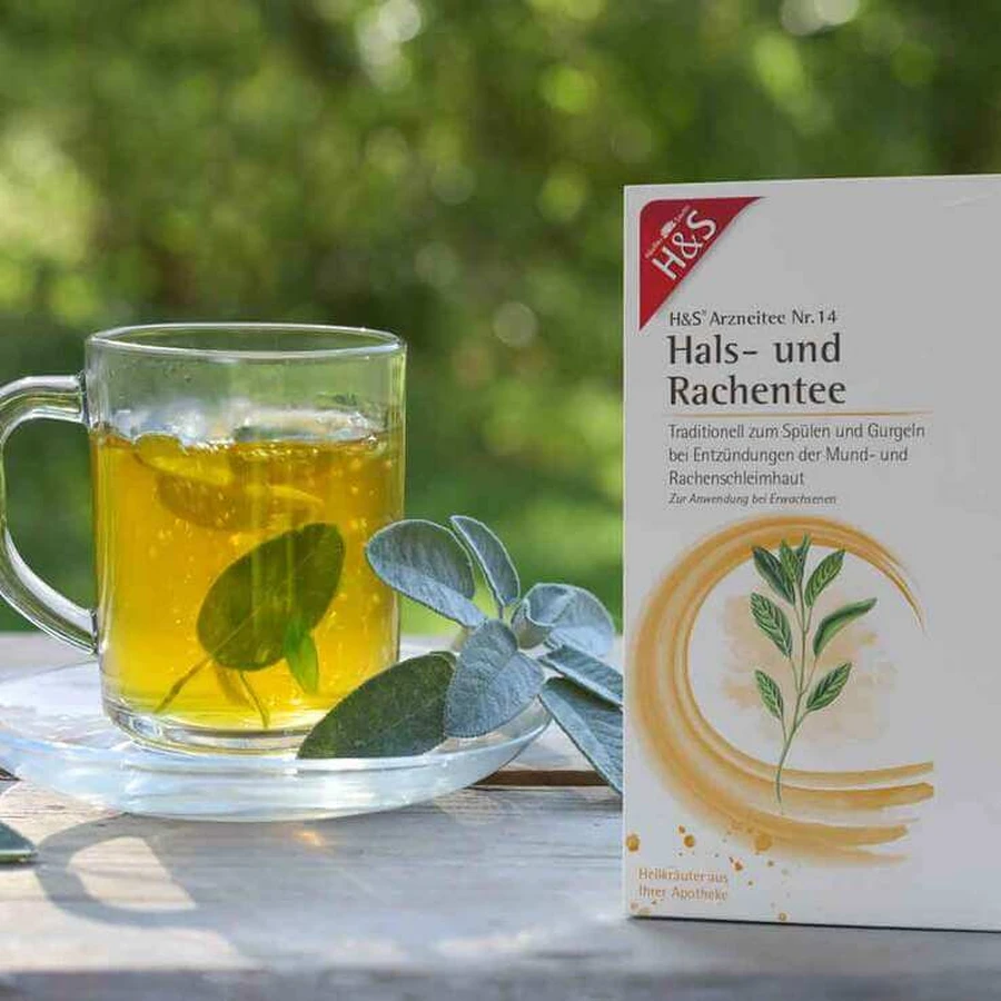 H&S Throat and Throat Tea Tea Bags, 20 x 2.5 g tea bags