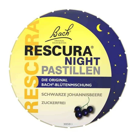 Bach Flower Original Rescura Night-zuigtabletten met zwarte bessen, 50 g zuigtabletten