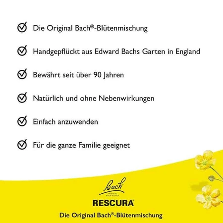 Bach Flower Original Rescura Night-zuigtabletten met zwarte bessen, 50 g zuigtabletten